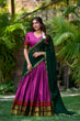 Load image into Gallery viewer, Pink South Style Poly Cotton Half Saree – A Timeless Blend of Tradition &amp; Elegance