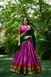 Load image into Gallery viewer, Pink South Style Poly Cotton Half Saree – A Timeless Blend of Tradition &amp; Elegance
