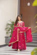 Load image into Gallery viewer, Pink Star Georgette Embroidered Gown with Sequins Work &amp; Designer Dupatta – Festive Collection ClothsVilla