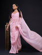 Load image into Gallery viewer, Pink Stunning Georgette Saree with Rainbow Sequin Work &amp; Matching Blouse ClothsVilla