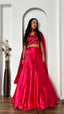 Pink Stunning Japan Satin Silk Lehenga Set with Sequins & Thread Work ClothsVilla