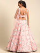 Load image into Gallery viewer, Pink Stunning Semi-Stitched Lehenga Choli Set with Zari, Sequins &amp; Moti Embroidered Net ClothsVilla