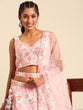 Load image into Gallery viewer, Pink Stunning Semi-Stitched Lehenga Choli Set with Zari, Sequins &amp; Moti Embroidered Net ClothsVilla