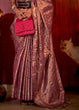 Load image into Gallery viewer, Pink Stylish Party Wear Saree with Unstitched Blouse Piece ClothsVilla