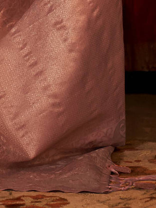 Pink Stylish Party Wear Saree with Unstitched Blouse Piece ClothsVilla