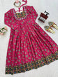 Load image into Gallery viewer, Pink Stylish Reyon Embroidered &amp; Digital Print Top with Mirror &amp; Sequin Work ClothsVilla