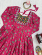 Load image into Gallery viewer, Pink Stylish Reyon Embroidered &amp; Digital Print Top with Mirror &amp; Sequin Work ClothsVilla