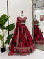 Pink Tabby Organza Thread & Sequin Embroidered Lehenga Choli Set with Dupatta ClothsVilla