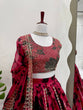 Load image into Gallery viewer, Pink Tabby Organza Thread &amp; Sequin Embroidered Lehenga Choli Set with Dupatta ClothsVilla