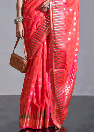 Pink Timeless Banarasi Blended Silk Saree with Intricate Design – Perfect for Grand Occasions ClothsVilla