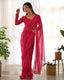 Pink Timeless Bandhej Printed Ready-to-Wear Saree – Lightweight Chiffon with Fully Stitched Blouse