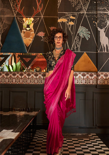 Pink Timeless Blended Silk Saree – A Perfect Blend of Tradition & Elegance ClothsVilla