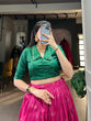 Load image into Gallery viewer, Pink Timeless Elegance Dola Silk Kalamkari Lehenga Set