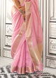 Load image into Gallery viewer, Pink Timeless Elegance Moss Chiffon Silk Saree – Grand &amp; Bestselling Design ClothsVilla
