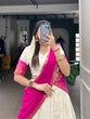 Load image into Gallery viewer, Pink Tradition Kalyani Cotton Lehenga Choli with Zari Weaving &amp; Flowing Georgette Dupatta