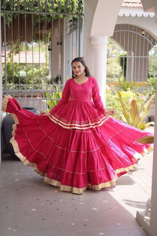 Pink Traditional Cora Cotton Lehenga Set ClothsVilla
