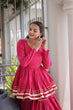 Load image into Gallery viewer, Pink Traditional Cora Cotton Lehenga Set ClothsVilla