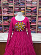 Load image into Gallery viewer, Pink Vibrant Laheriya Anarkali Gown – Perfect for Navratri, Ready to Wear