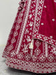 Load image into Gallery viewer, Pink Vichitra Silk Embroidered Lehenga Set with Sequins &amp; Double Layer Can-Can ClothsVilla