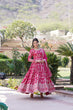 Load image into Gallery viewer, Luxe Pink Viscose Jacquard Gown with Sequin Embroidery &amp; Russian Silk Dupatta ClothsVilla