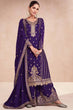 Load image into Gallery viewer, Pinkish Purple Vichitra Silk Embroidered Lehenga Suit Set ClothsVilla