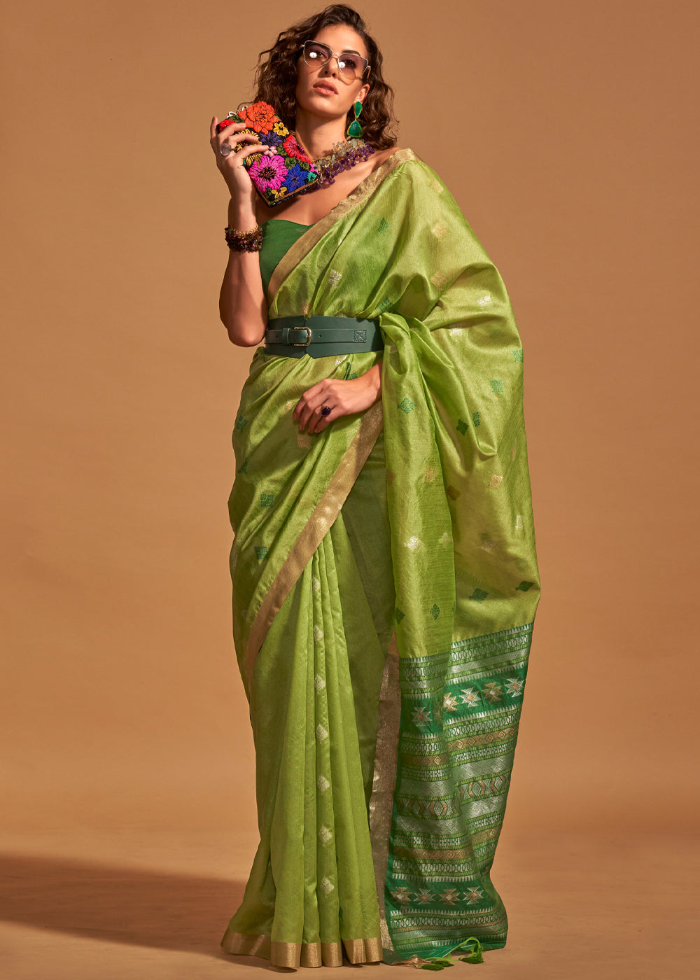 Pista Elegant Banarasi Blended Silk Saree with Intricate Timeless Design – Ideal for Grand Occasions ClothsVilla