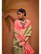 Load image into Gallery viewer, Pista Elegant Banarasi Silk Blend Saree with Unstitched Blouse ClothsVilla
