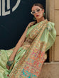 Load image into Gallery viewer, Pista Elegant Banarasi Silk Blend Woven Saree with Unstitched Blouse Piece ClothsVilla