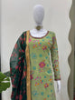 Load image into Gallery viewer, Pista Elegant Faux Georgette Plazo Set with Dupatta – Thread &amp; Sequin Work Clothsvilla