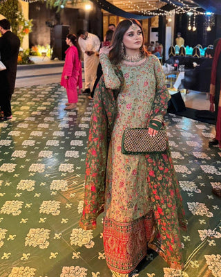 Pista Elegant Faux Georgette Plazo Set with Dupatta – Thread & Sequin Work Clothsvilla