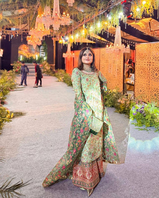 Pista Elegant Faux Georgette Plazo Set with Dupatta – Thread & Sequin Work Clothsvilla