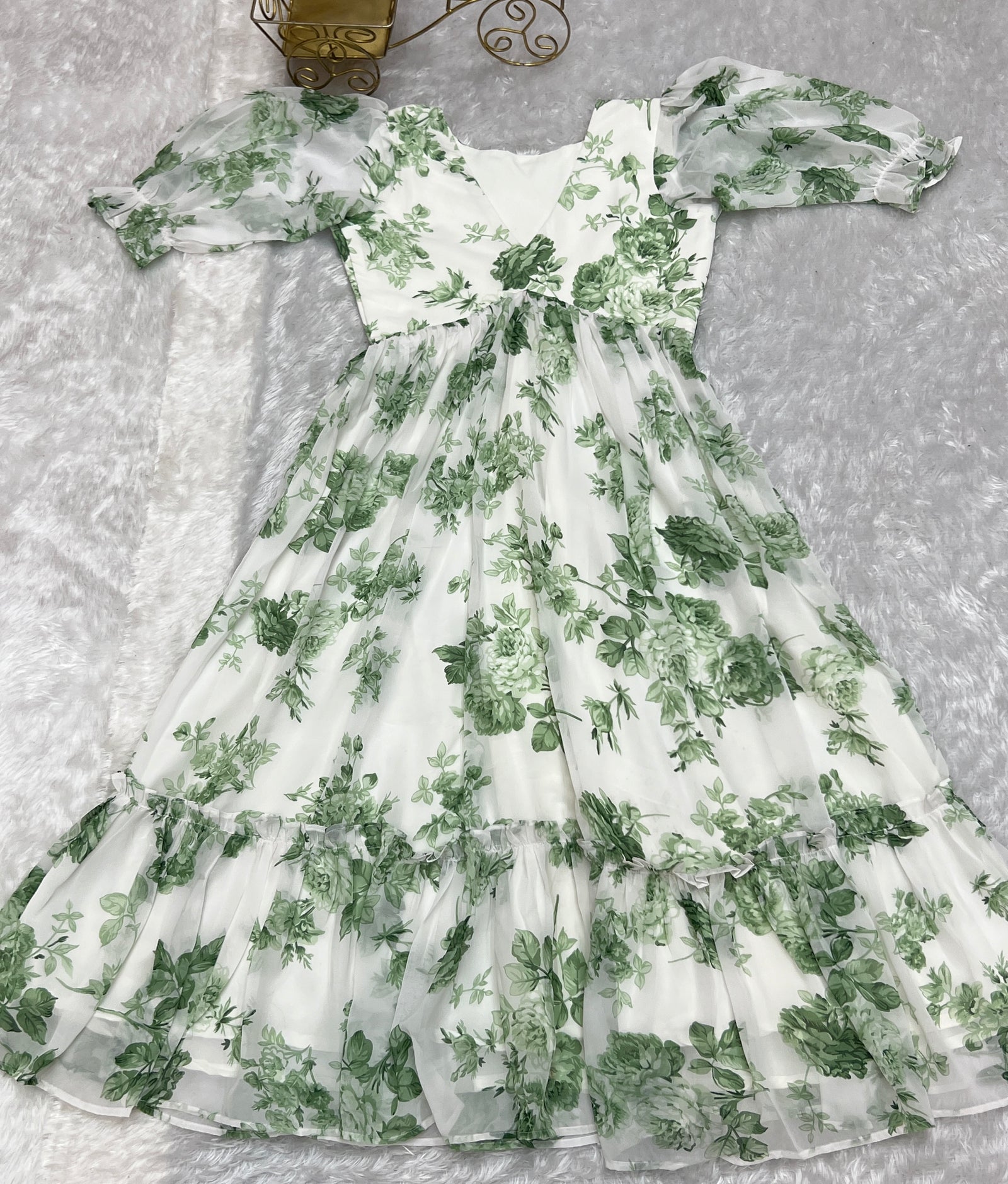 Pista Elegant Floral Print Soft Georgette One-Piece Dress – Fully Stitched & Ready to Wear