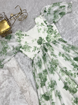 Pista Elegant Floral Print Soft Georgette One-Piece Dress – Fully Stitched & Ready to Wear