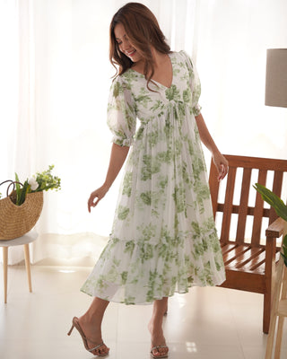 Pista Elegant Floral Print Soft Georgette One-Piece Dress – Fully Stitched & Ready to Wear