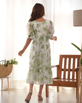 Pista Elegant Floral Print Soft Georgette One-Piece Dress – Fully Stitched & Ready to Wear