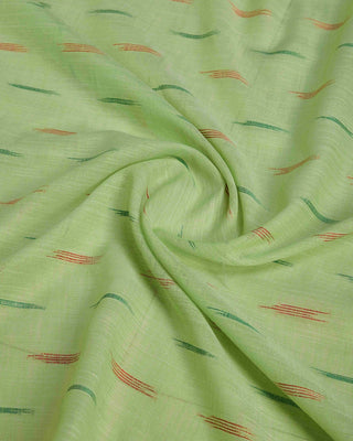 Pista Elegant & Gold-Toned Ikat Woven Saree with Zari Border ClothsVilla