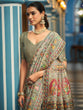 Load image into Gallery viewer, Pista Elegant Pashmina Kashmiri Jacquard Saree with Kalamkari &amp; Meenakari Weaving ClothsVilla