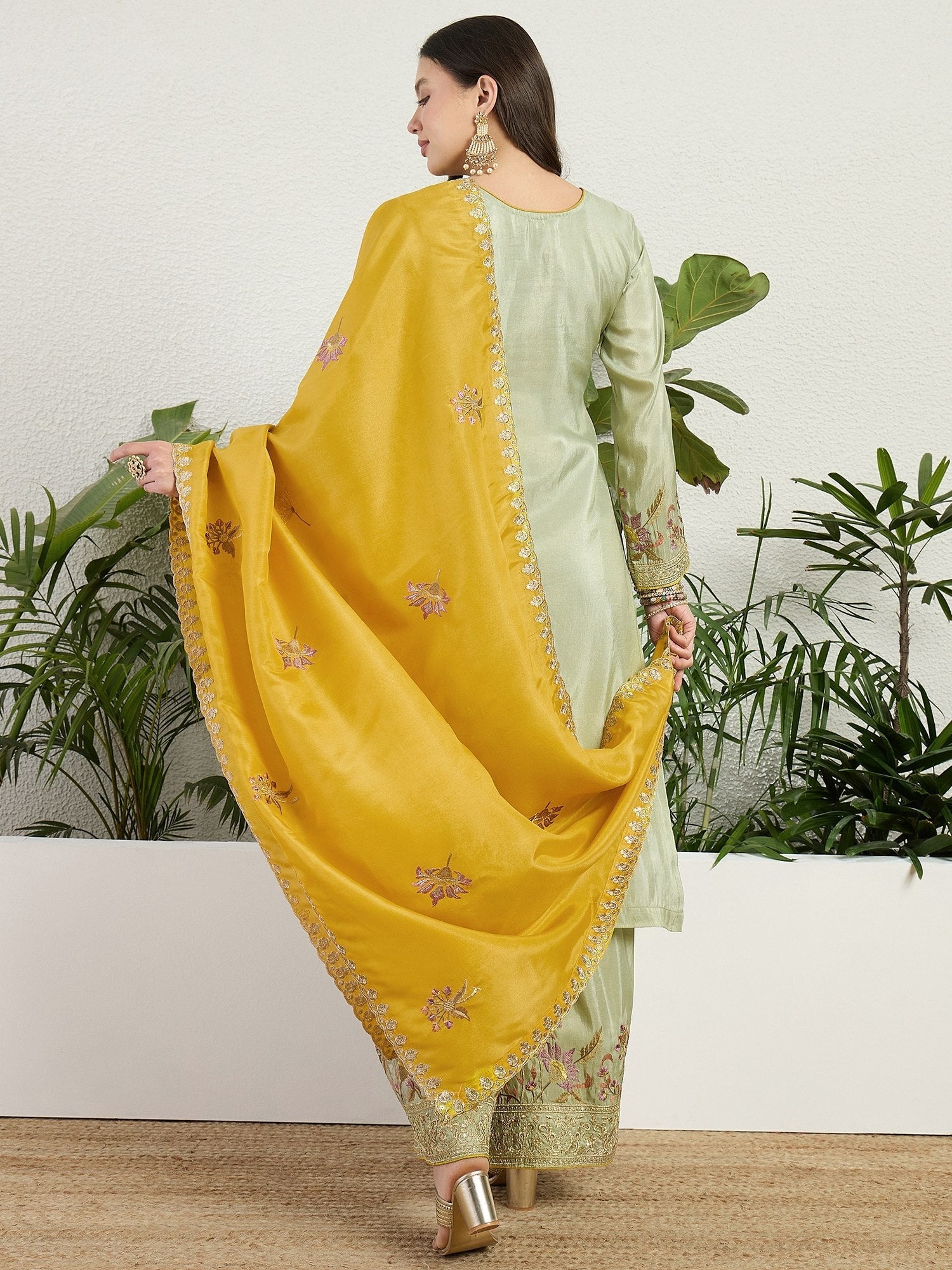 Pista Embroidered Palazzo Set ClothsVilla