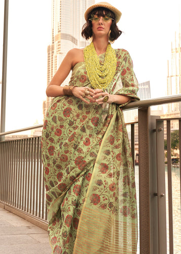 Pista Exquisite Blended Tissue Silk Saree with Blouse Piece ClothsVilla