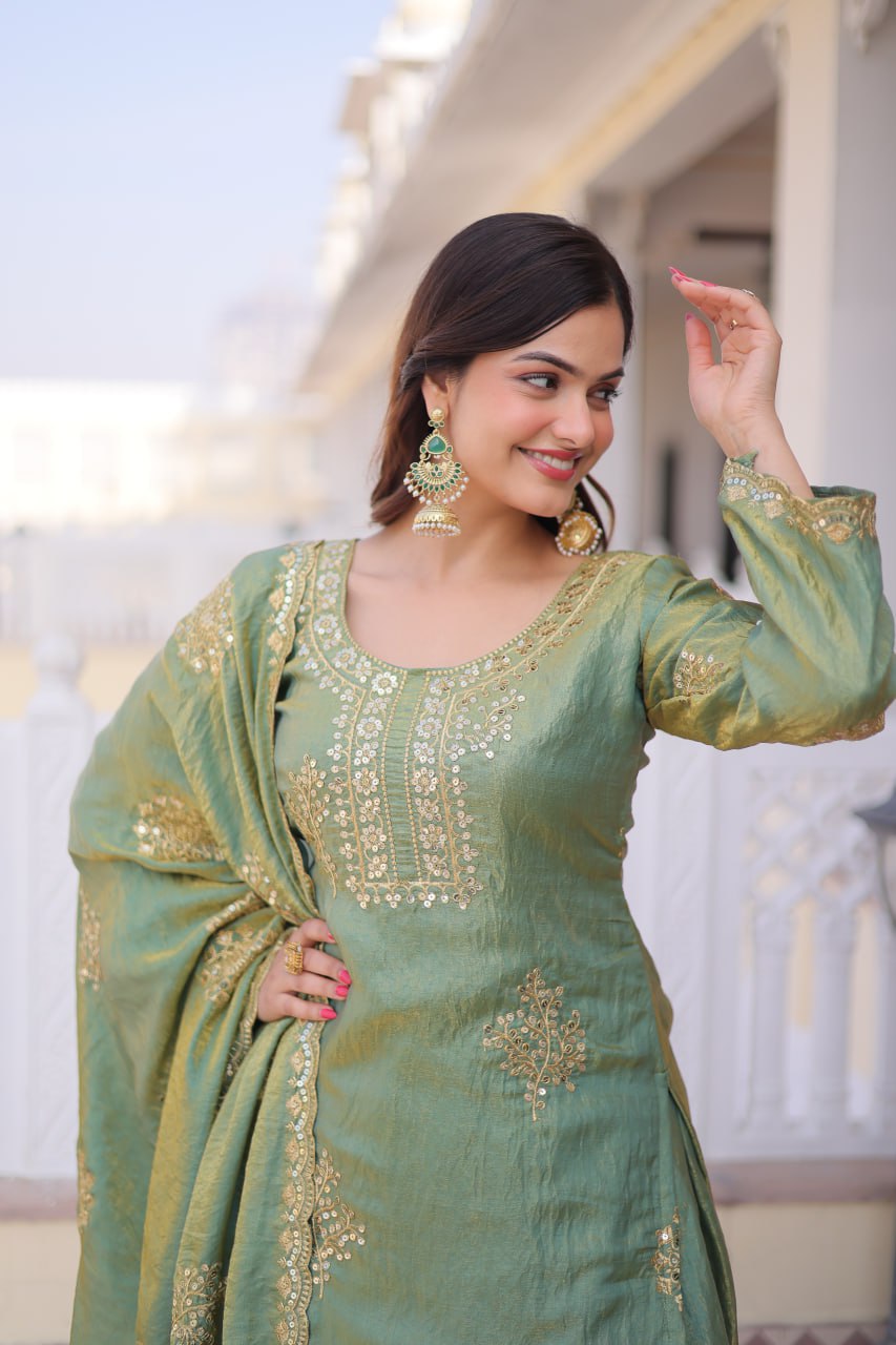 Pista Fendi Crush Kurti Sharara Set