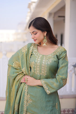 Pista Fendi Crush Kurti Sharara Set