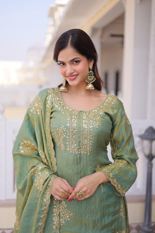 Pista Fendi Crush Kurti Sharara Set