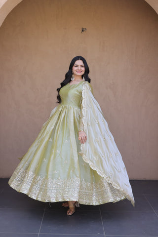 Pista Fendi Luxury Silk Gown ClothsVilla