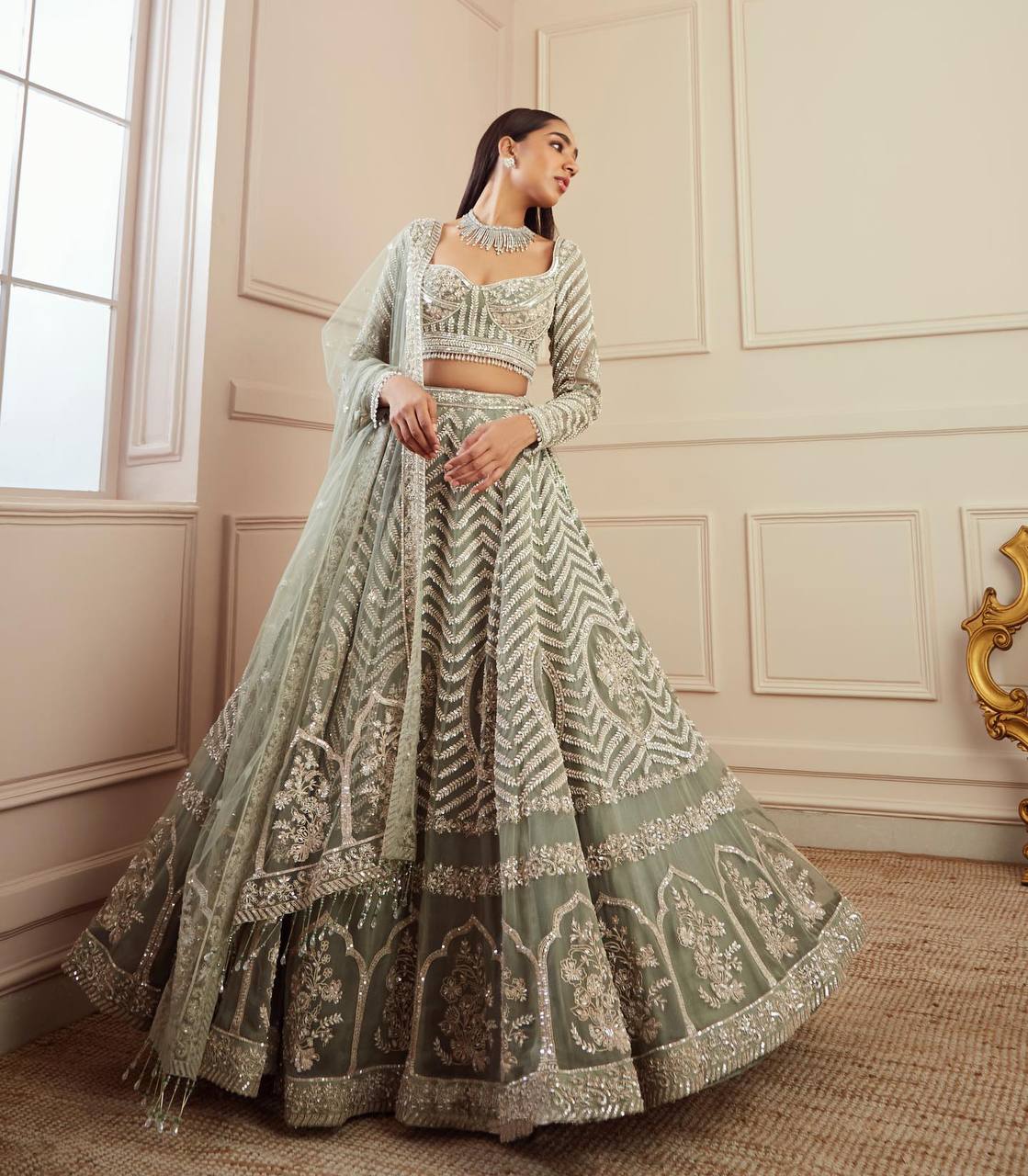 Pista Festive Must-Have Classic Indian Lehenga Set for a Radiant Celebration ClothsVilla