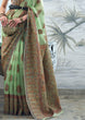 Load image into Gallery viewer, Pista Graceful Silk Saree with Unstitched Blouse Piece Elegant Ethnic Wear ClothsVilla