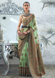 Load image into Gallery viewer, Pista Graceful Silk Saree with Unstitched Blouse Piece Elegant Ethnic Wear ClothsVilla
