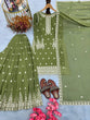 Load image into Gallery viewer, Pista Designer Heavy Faux Georgette Embroidered Plazzo Set with Dupatta ClothsVilla