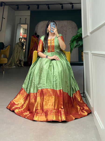 Green Quinceanera Dress Hand Made Ball Gown Prom Dress