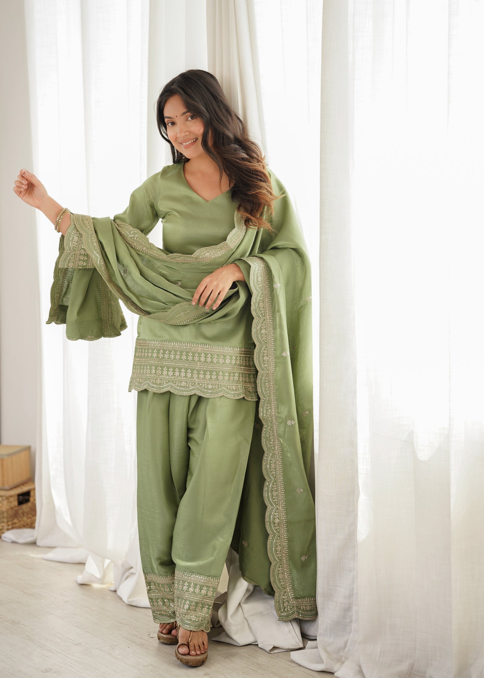 Pista Luxury Glass Farshi Shalwar suit ClothsVilla