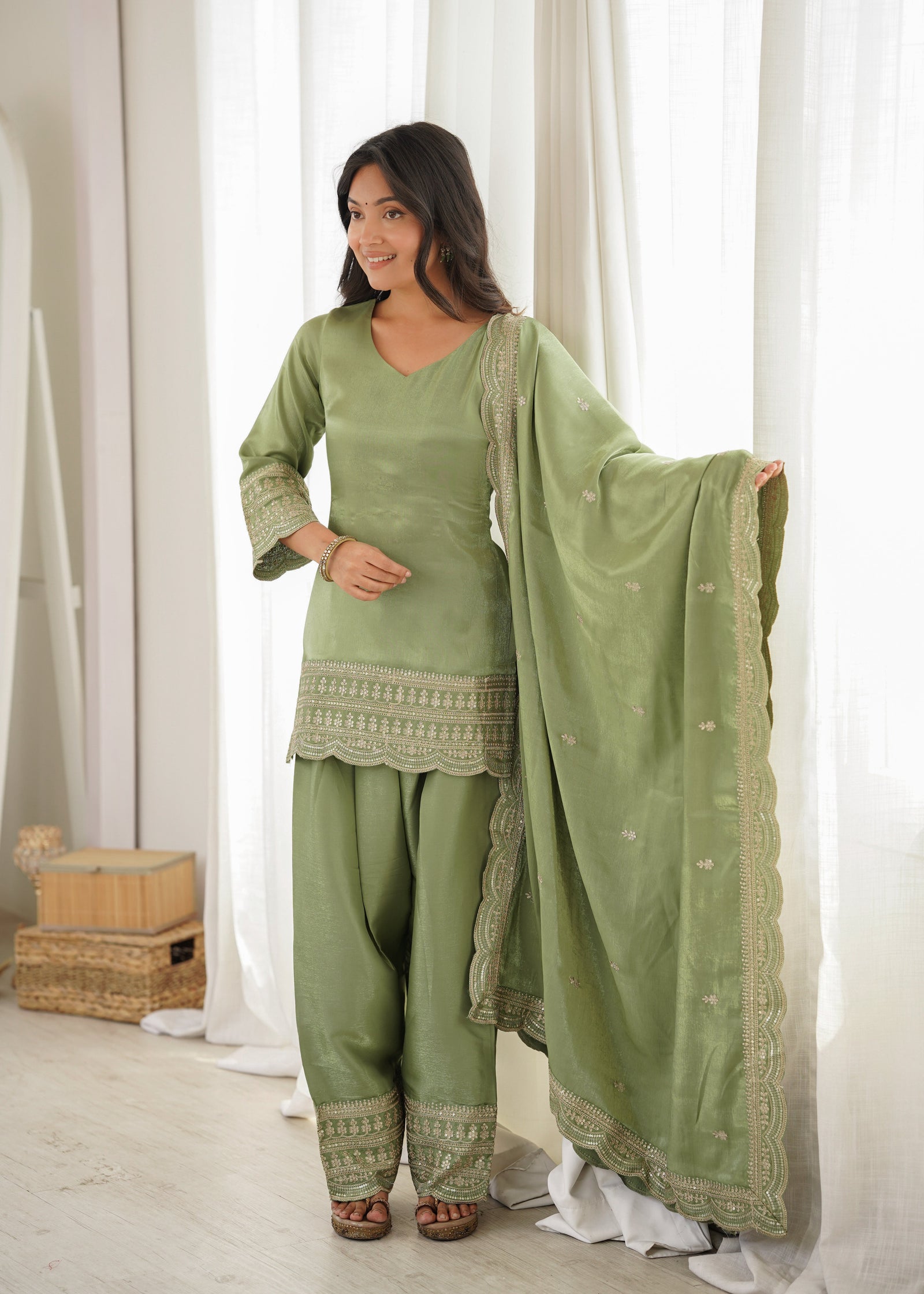 Pista Luxury Glass Farshi Shalwar suit ClothsVilla